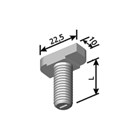 Hammerkopfschrauben und Muttern