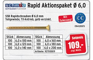 SSK Rapid Aktionspaket Ø 6,0mm Aktionsset